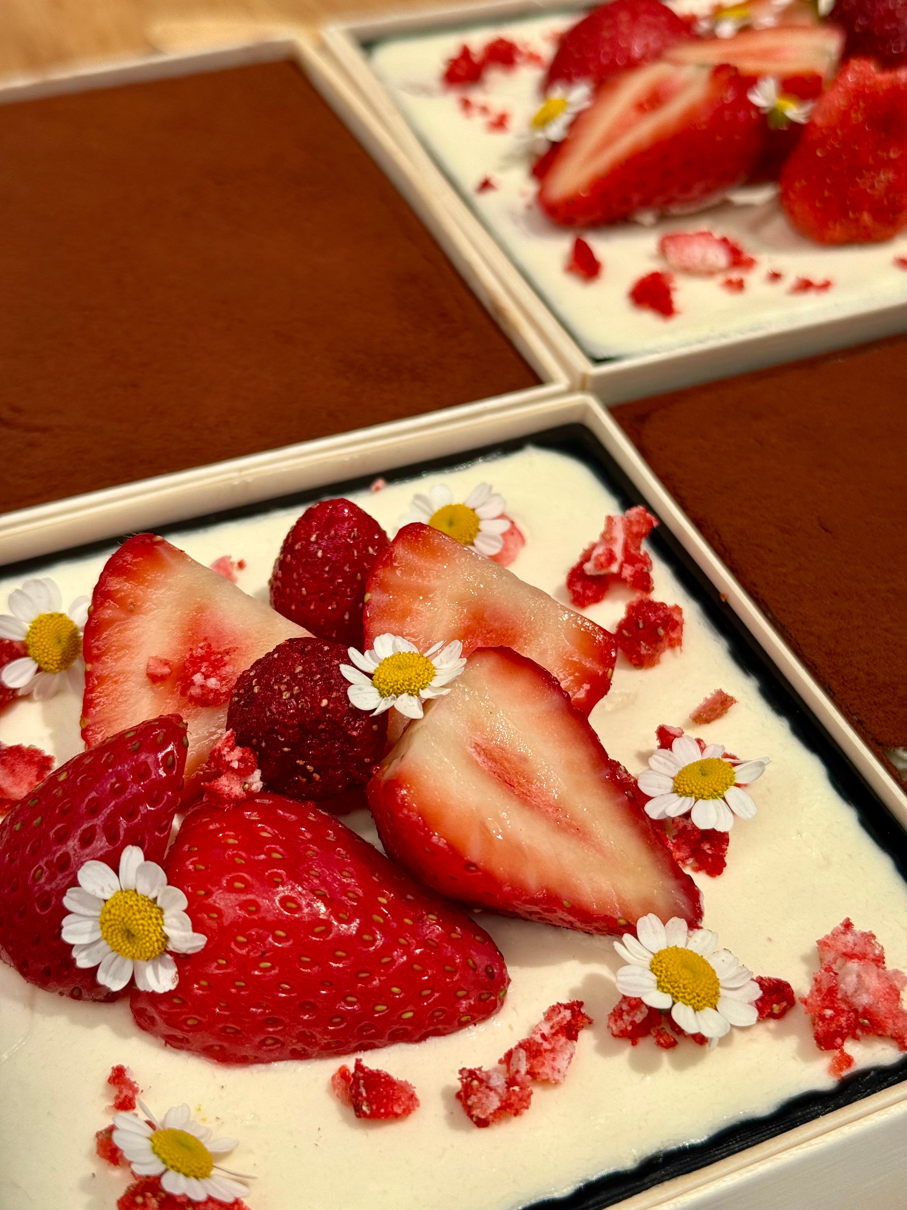 Strawberry and Cream Chiffon Cake Tub