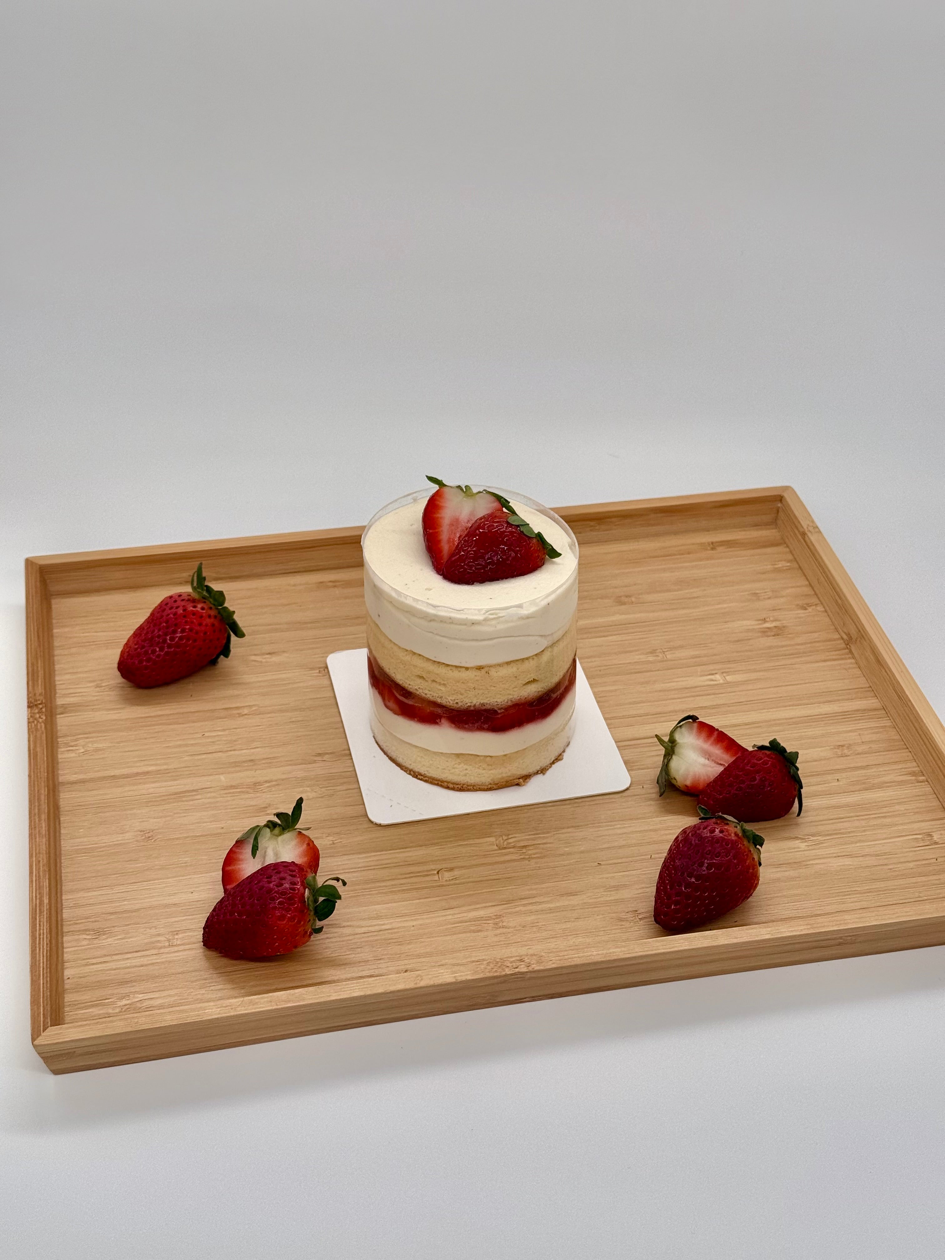Petite Strawberry and Cream Chiffon Cake