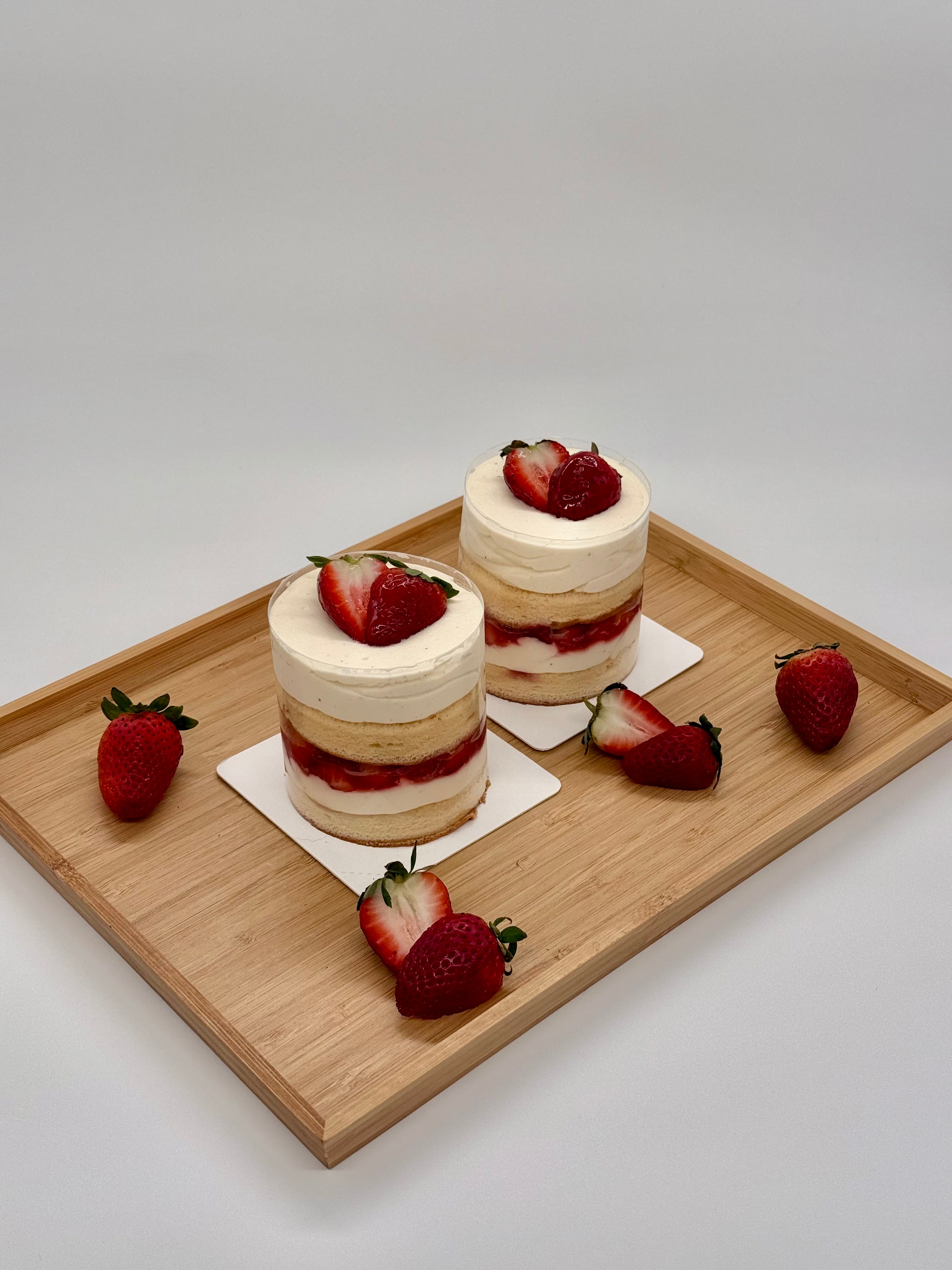 Petite Strawberry and Cream Chiffon Cake